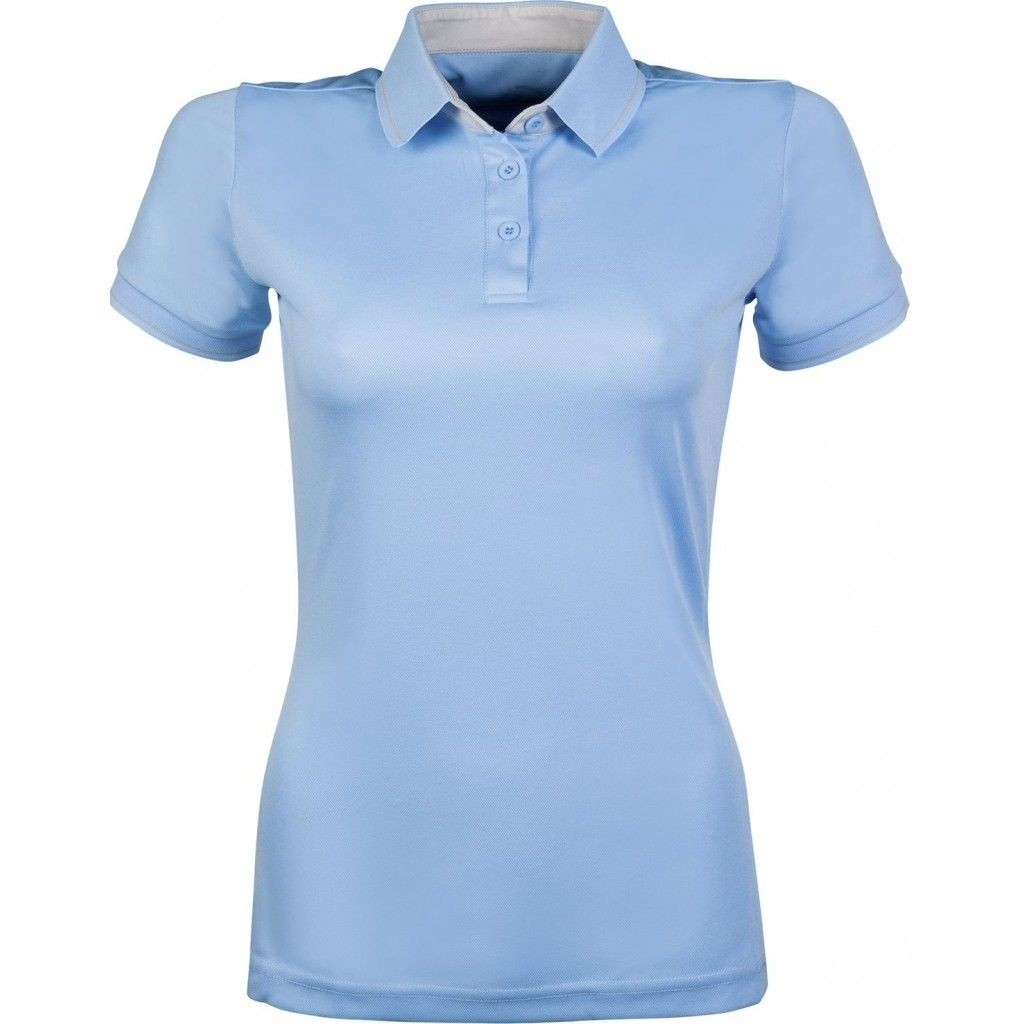 Koszulka polo HKM Classico błękitna 34