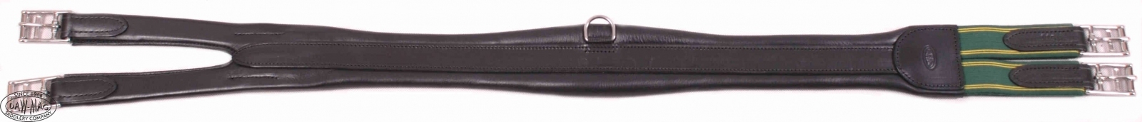 Popręg skórzany DAW-MAG elastyczny czarny 125cm