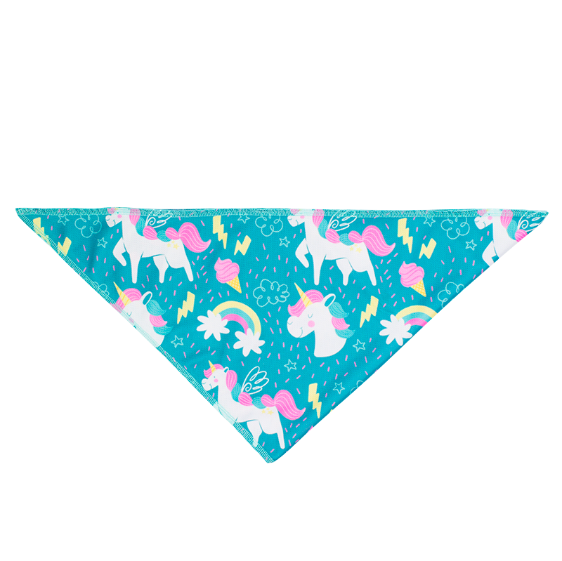 Chusta trójkątna miętowa w jednorożce