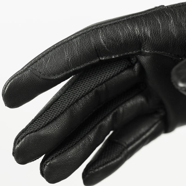 Rękawiczki Horze skórzane z siateczką czarne M