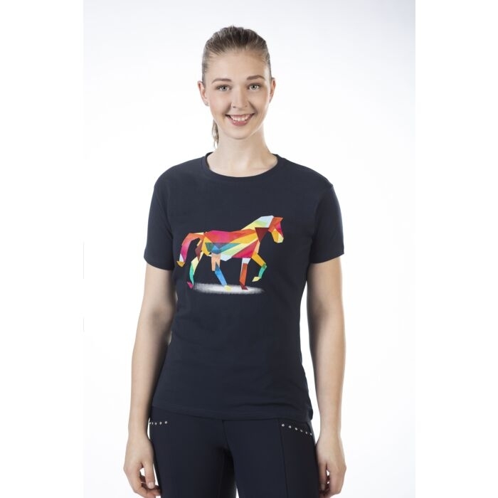 T-shirt HKM Colourful Horses granat XXS