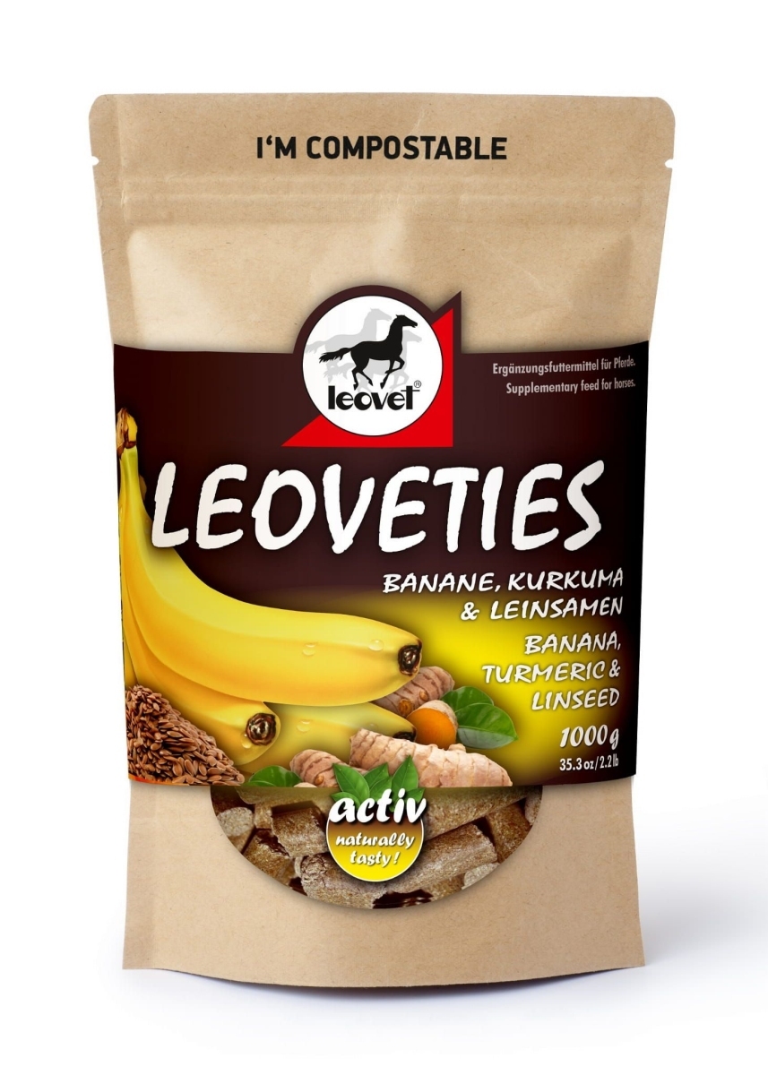 Smakołyki Leovet Leoveties banan kurkuma siemię1kg