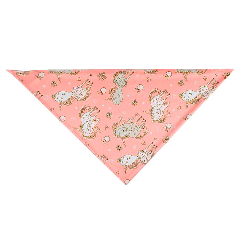 Chusta trójkątna morelowa w jednorożce