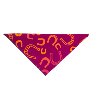 Chusta trójkątna bordowa w podkowy