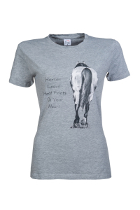 T-shirt HKM Horses leave Hoofprints szara S