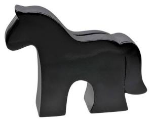 Skarbonka w kształcie konia czarna