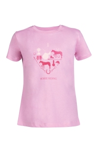 T-shirt HKM I Love Horse Riding róż 110/116