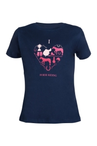 T-shirt HKM I Love Horse Riding granat 158/164