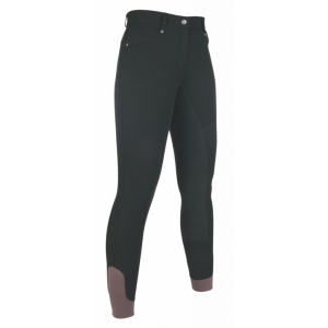 Bryczesy HKM Style Silikon czarne 40