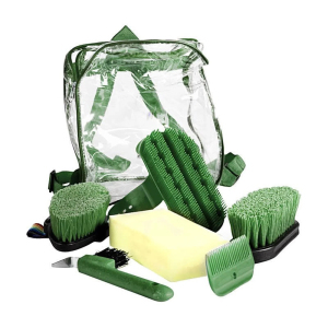 Zestaw szczotek w plecaku 6 elementów zielony