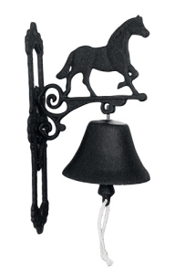 Dzwonek z konikiem z żelaza duży